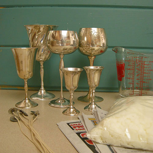 Easy craft project: Make goblet candles