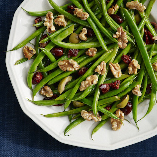 Green Beans with Olives, Tomatoes & Walnuts