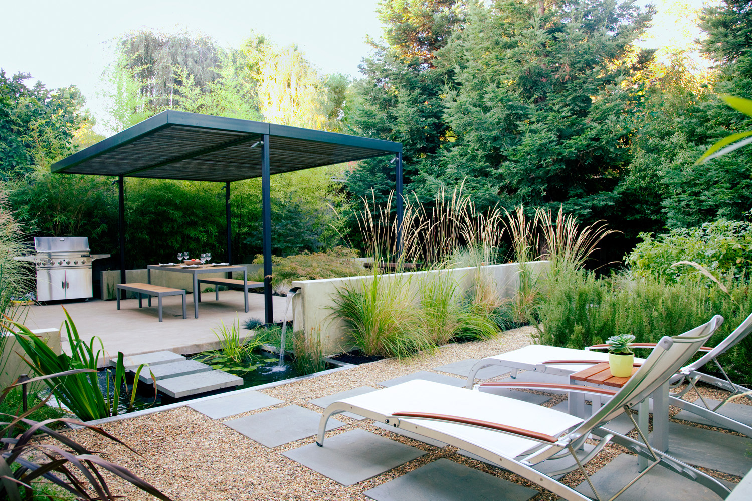 How to Create 4 Outdoor Rooms in a Small Backyard
