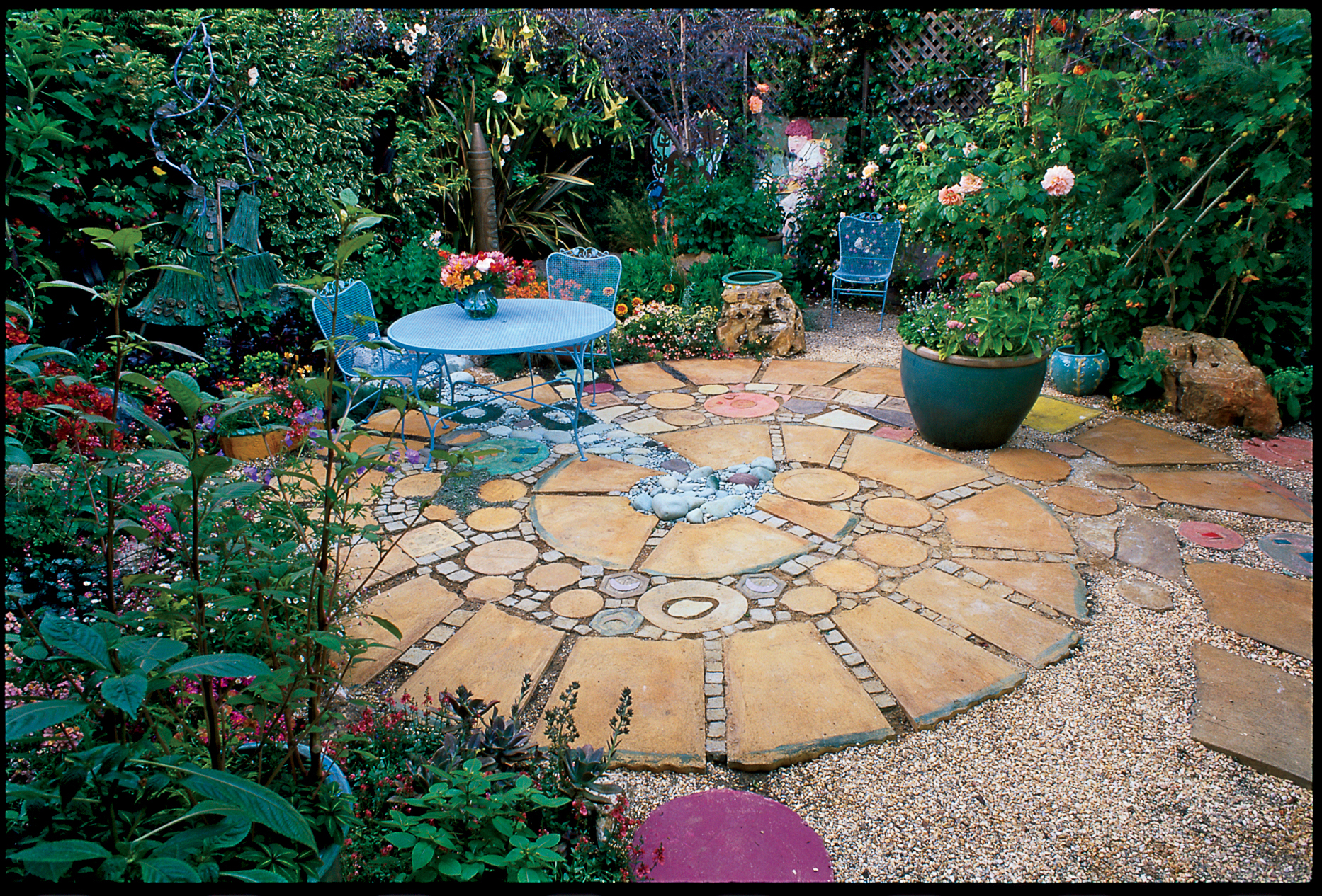 circular patio squares rounds