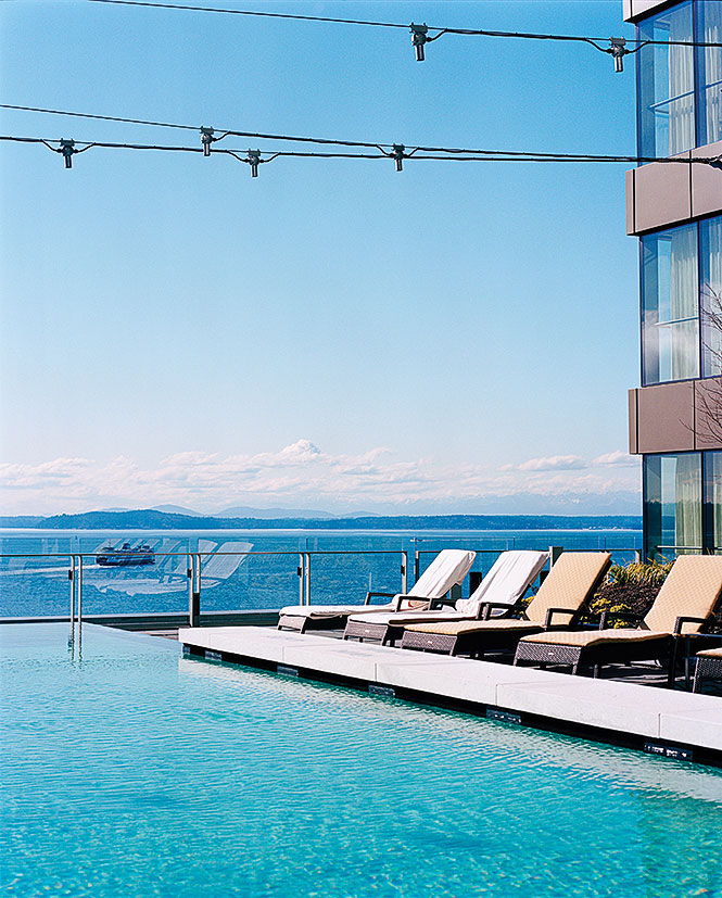 Infinity pool at Four Seasons Hotel Seattle