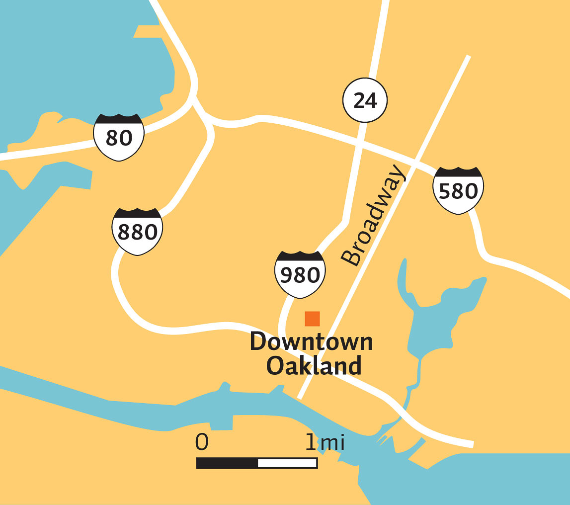 Downtown Oakland map 