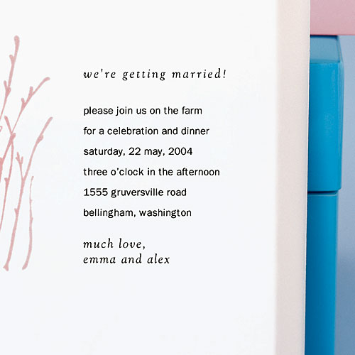 Wedding invitation No. 1: The layered look