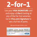 Special 2-for-1 Perk from Visa Signature