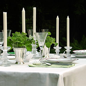 Set a romantic table outside