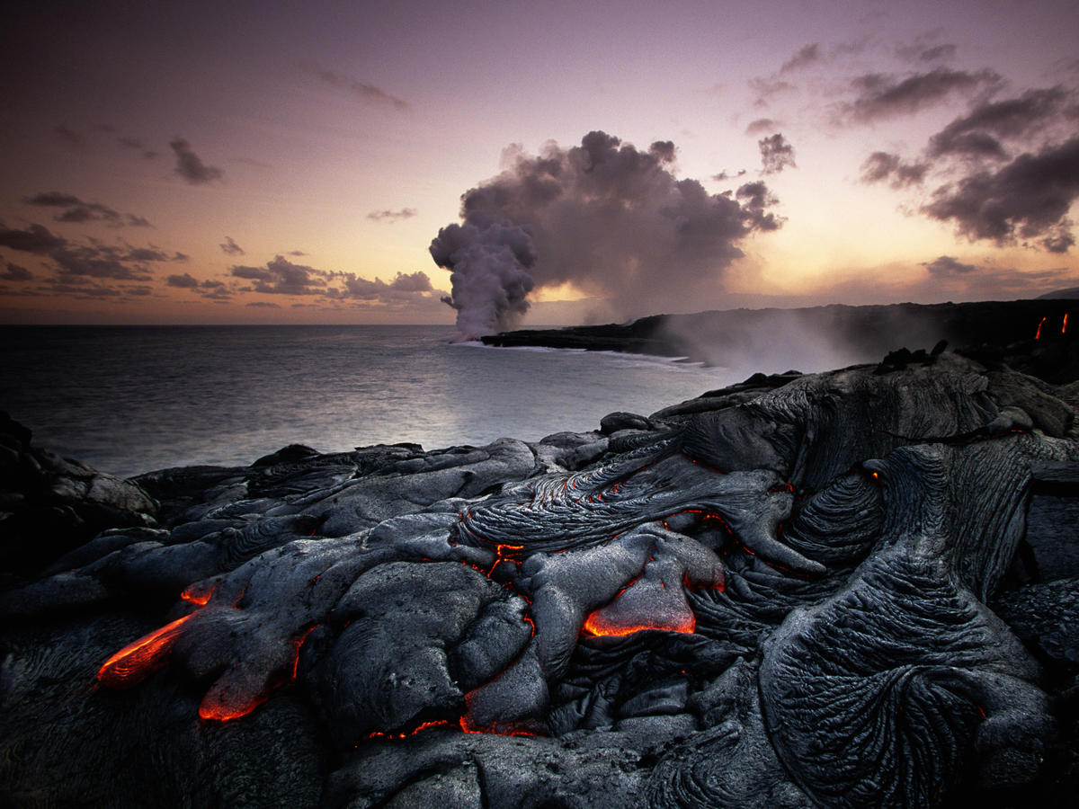 Watch Lava from This Hawaiian Volcano Set the Ocean on Fire