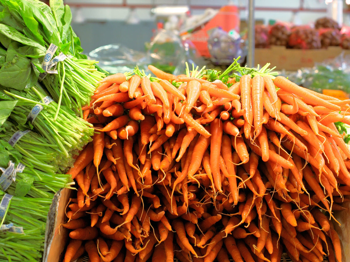 Market-fresh carrots