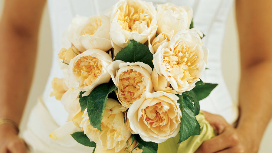  A bouquet of David Austin English roses