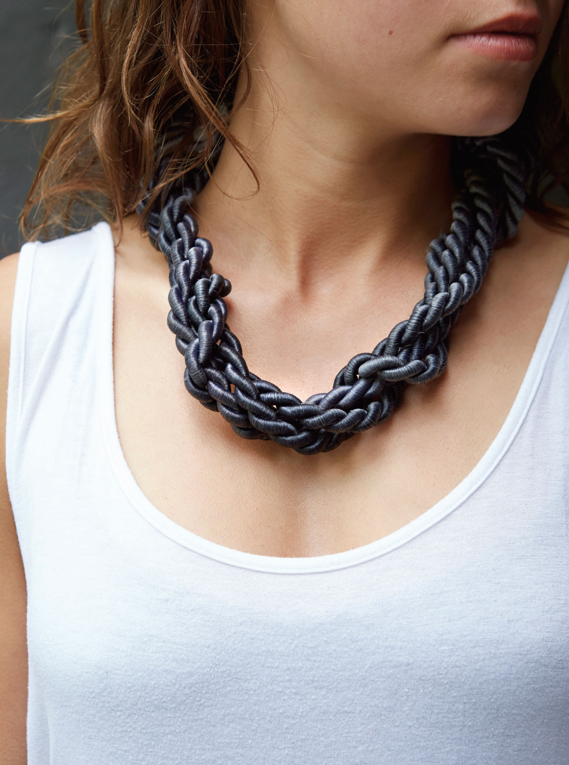 DIY Eucalyptus Bark–Dyed Necklace