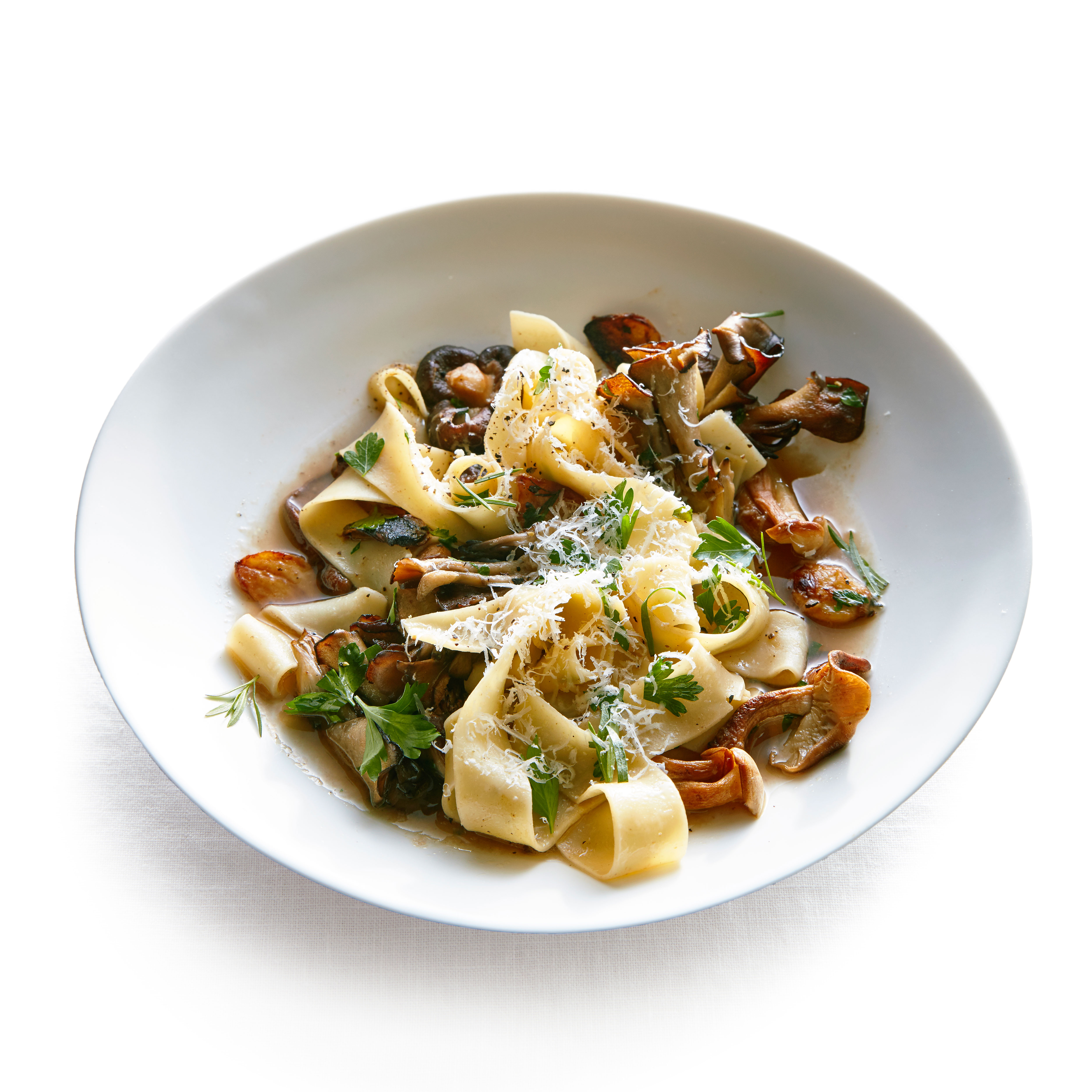 su-Roasted Wild Mushroom Pappardelle