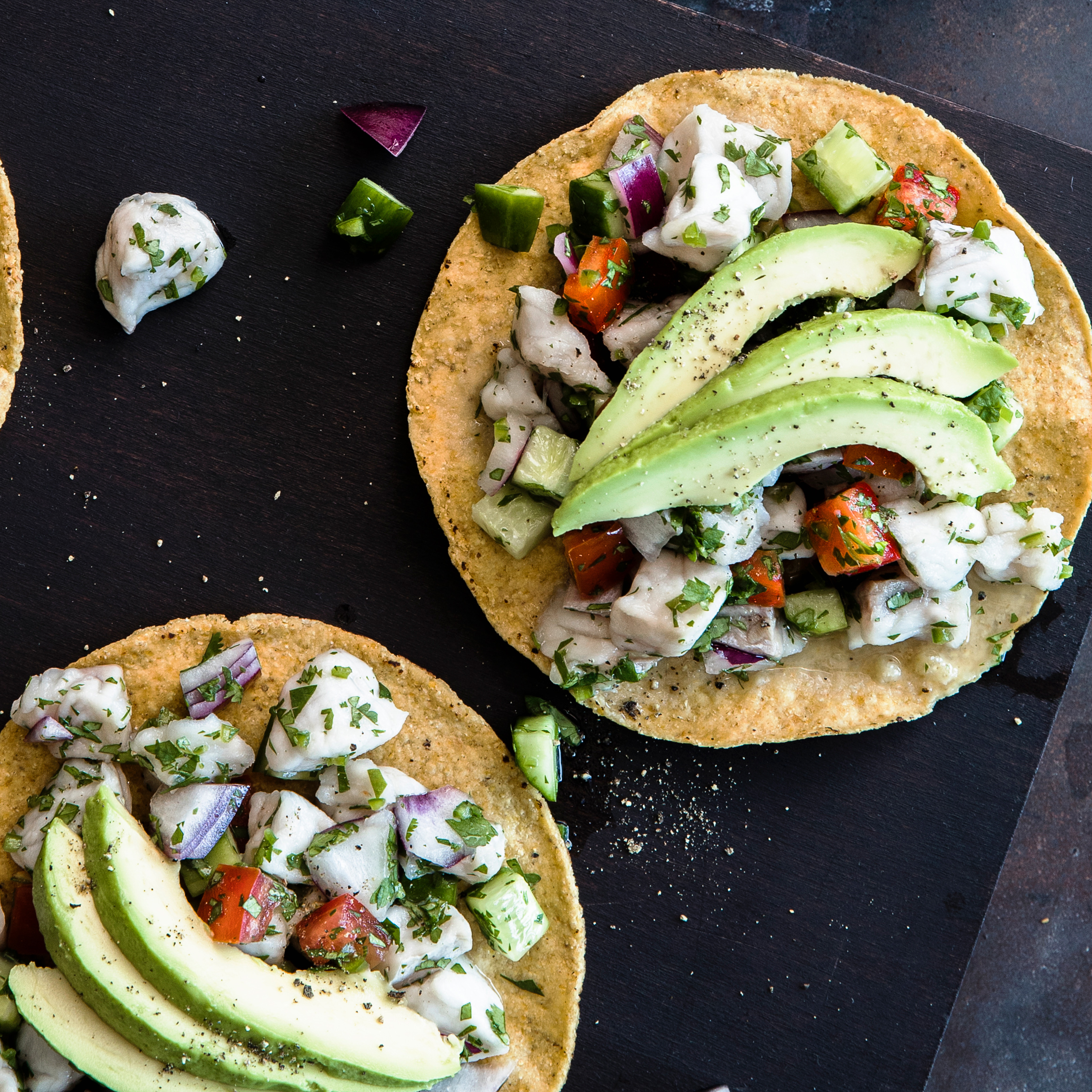 su-Rockfish Ceviche Tostadas