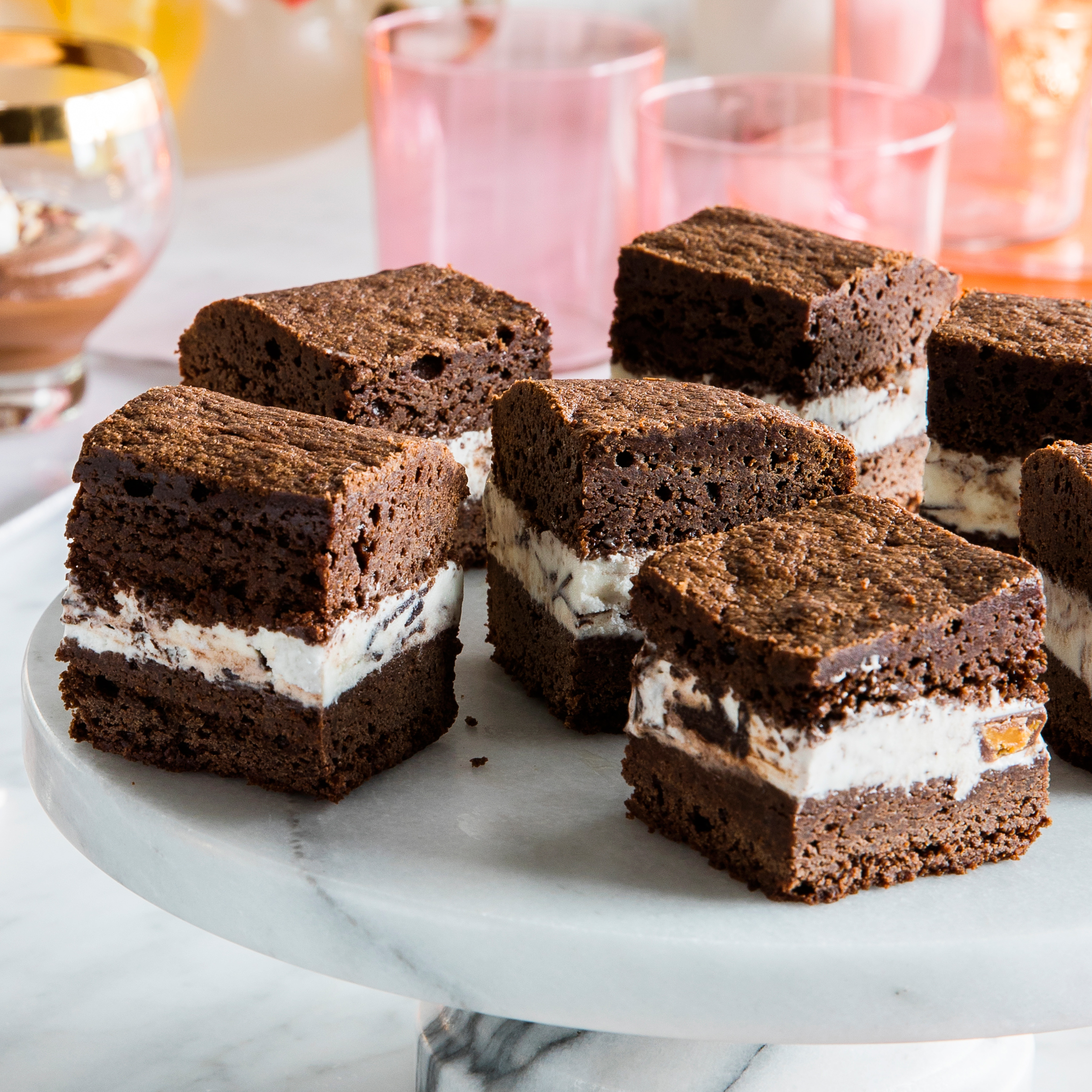 Moose Tracks Brownie Ice Cream Sandwiches