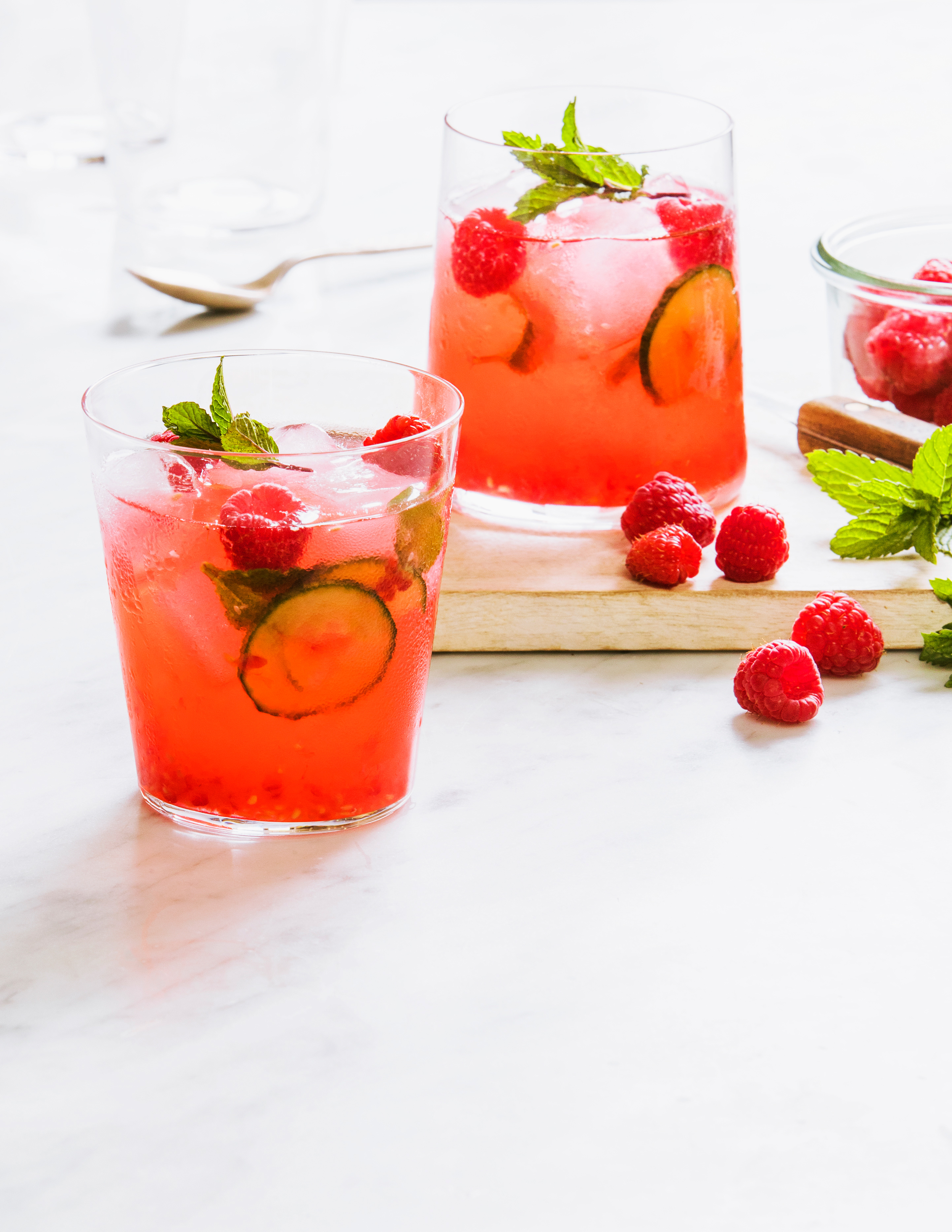 Raspberry, Cucumber, and Mint Smash