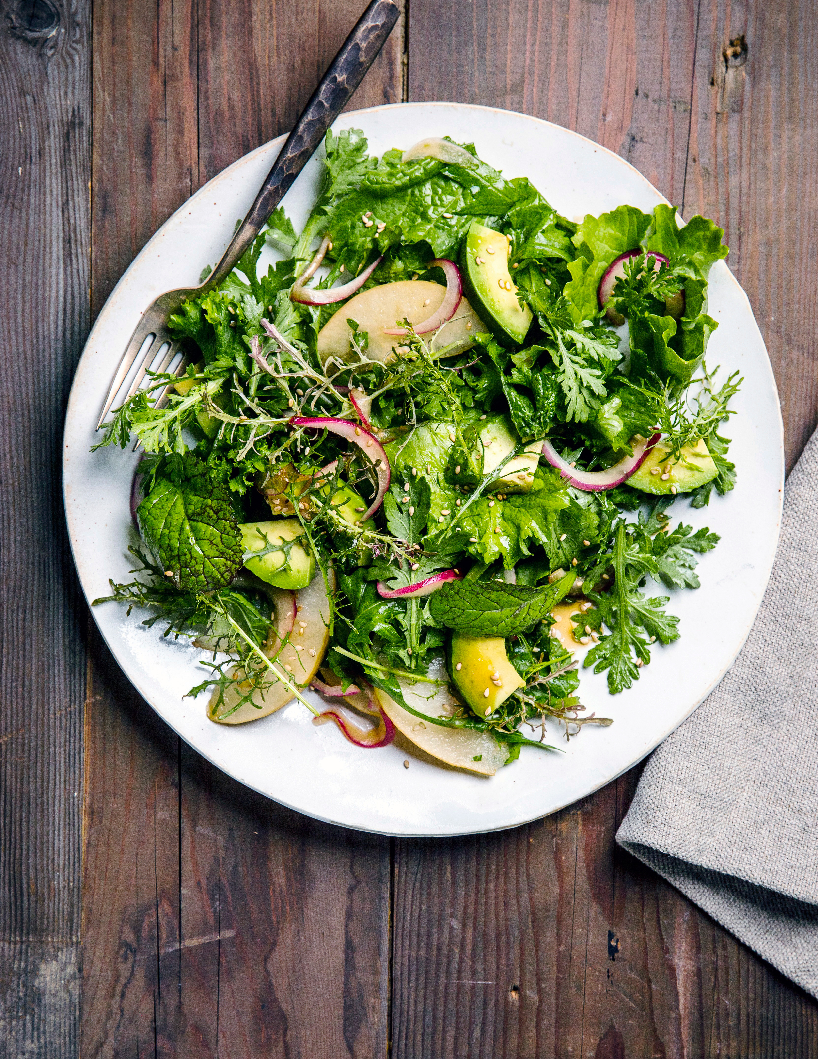 su-Pear and Asian Greens Salad