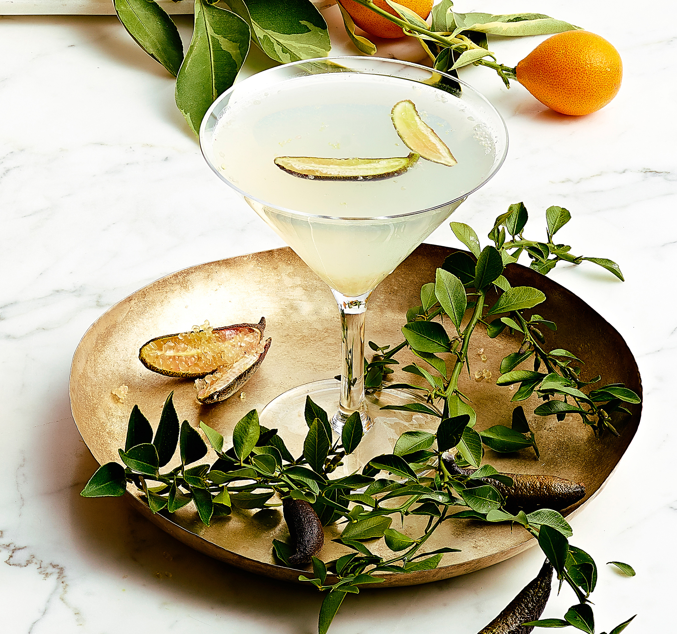 su-Finger Lime Vodka Gimlets