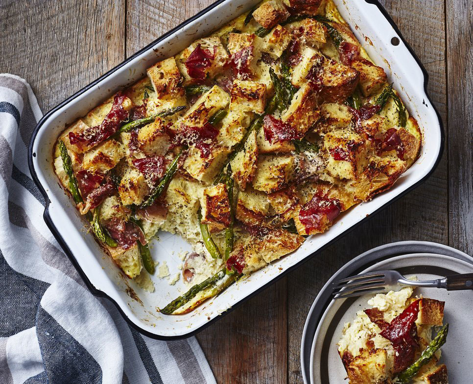 Asparagus and Prosciutto Strata