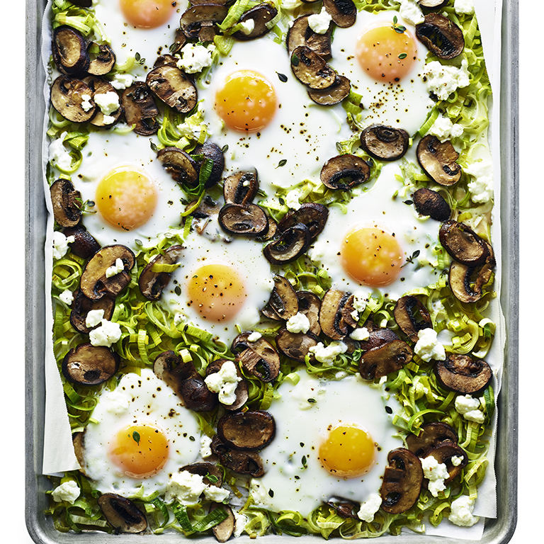 su-Baked Eggs with Leeks and Mushrooms Image