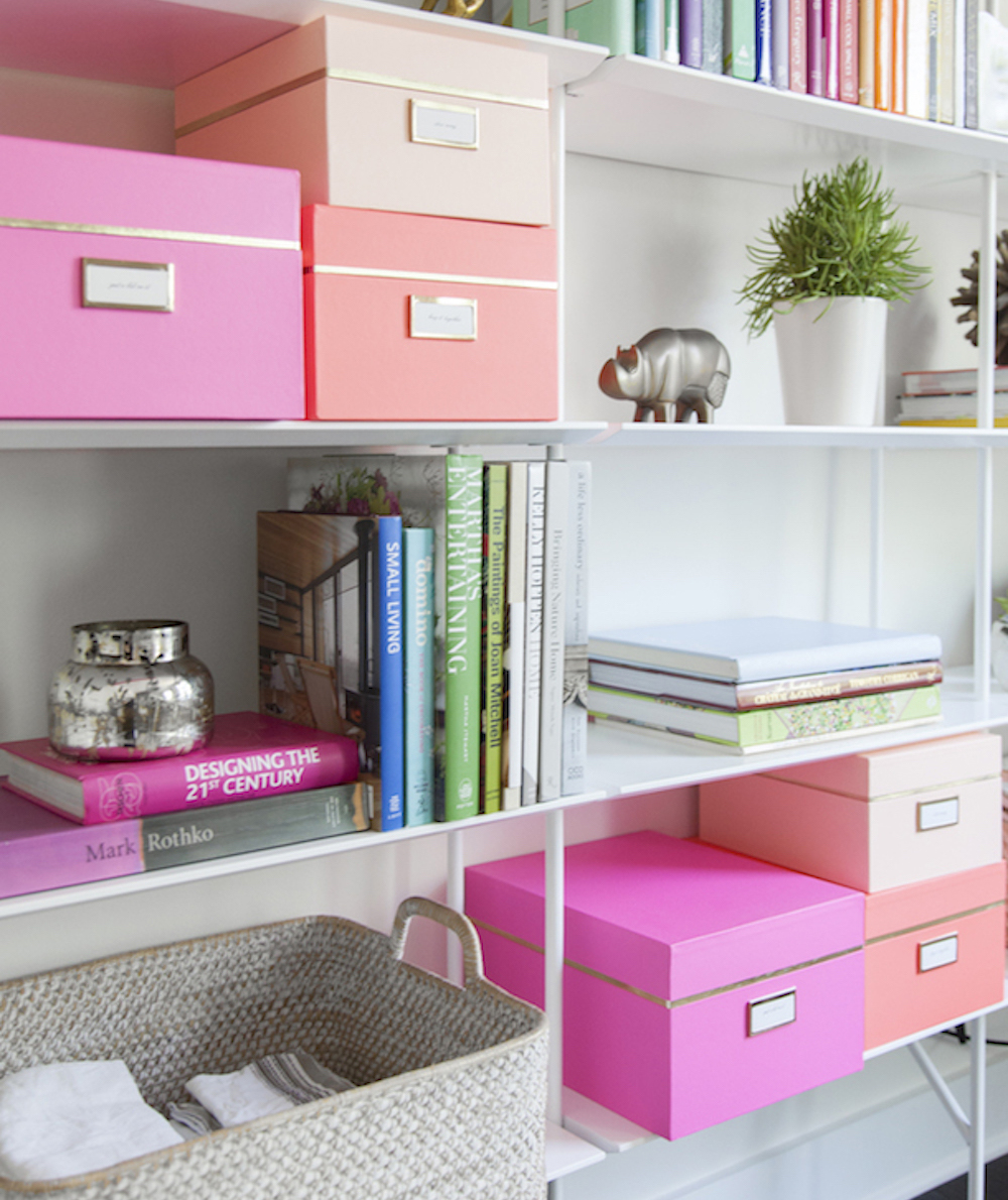 hide-clutter-in-colorful-boxes