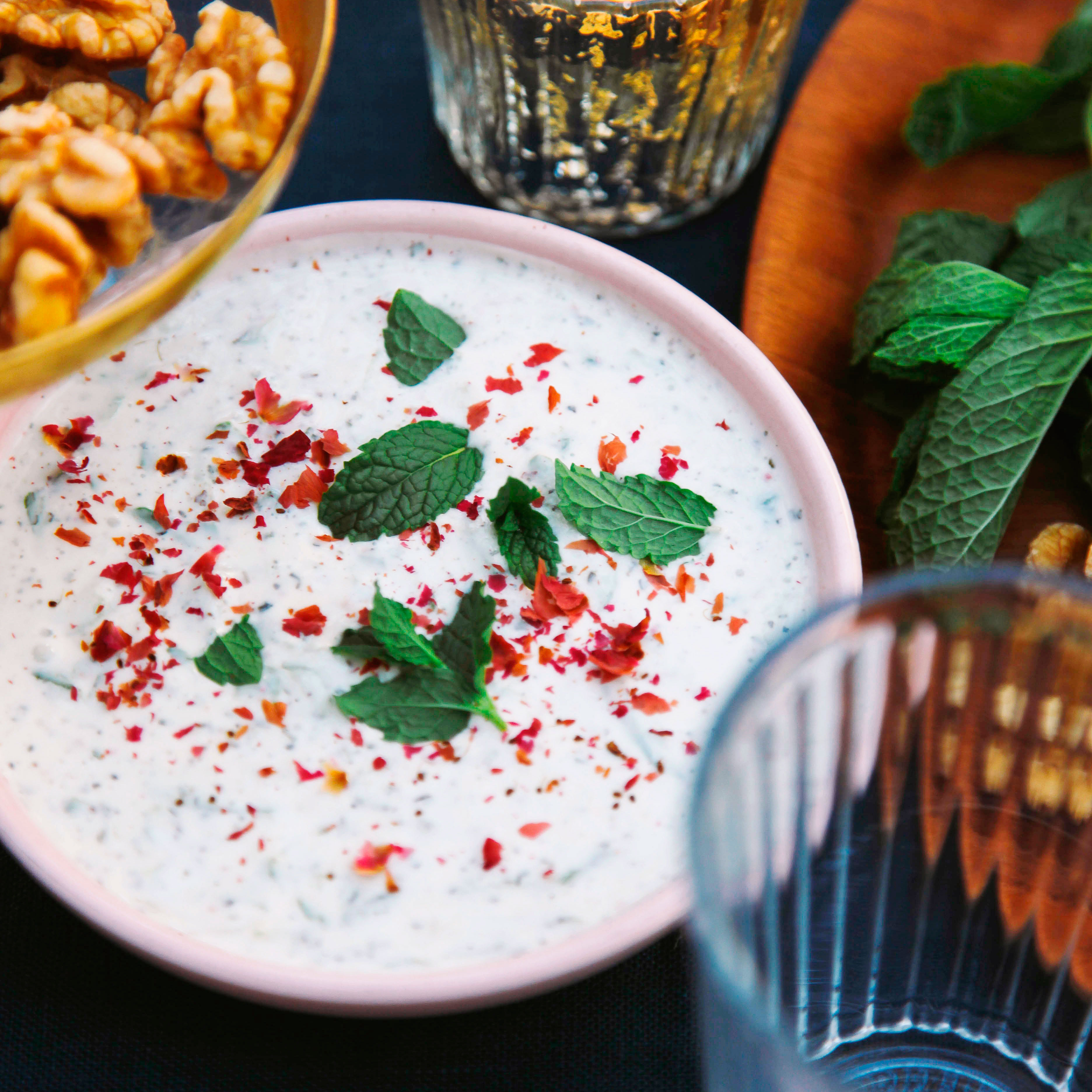 su-Cucumber Yogurt with Mint and Rose (MAST-O KHIAR) Image