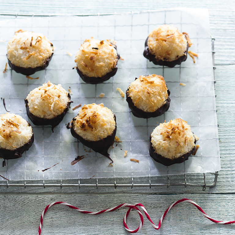 Elsa’s Chocolate-Dipped Macaroons