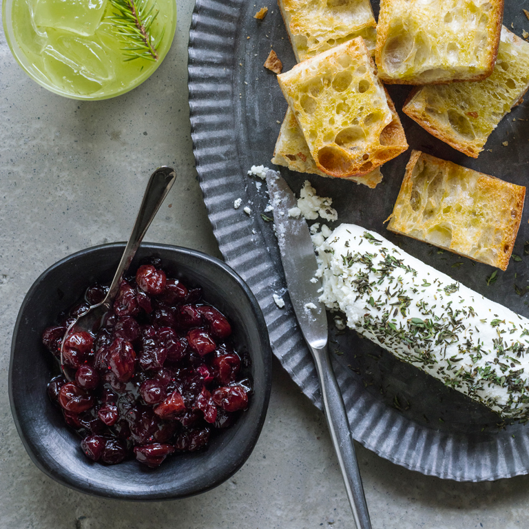 su-Five-Spice Cranberry Relish with Goat Cheese Image