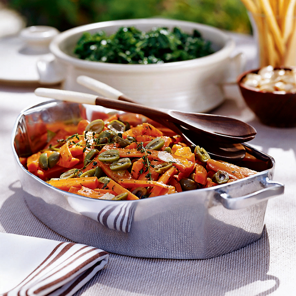 Glazed Carrots with Green Olives