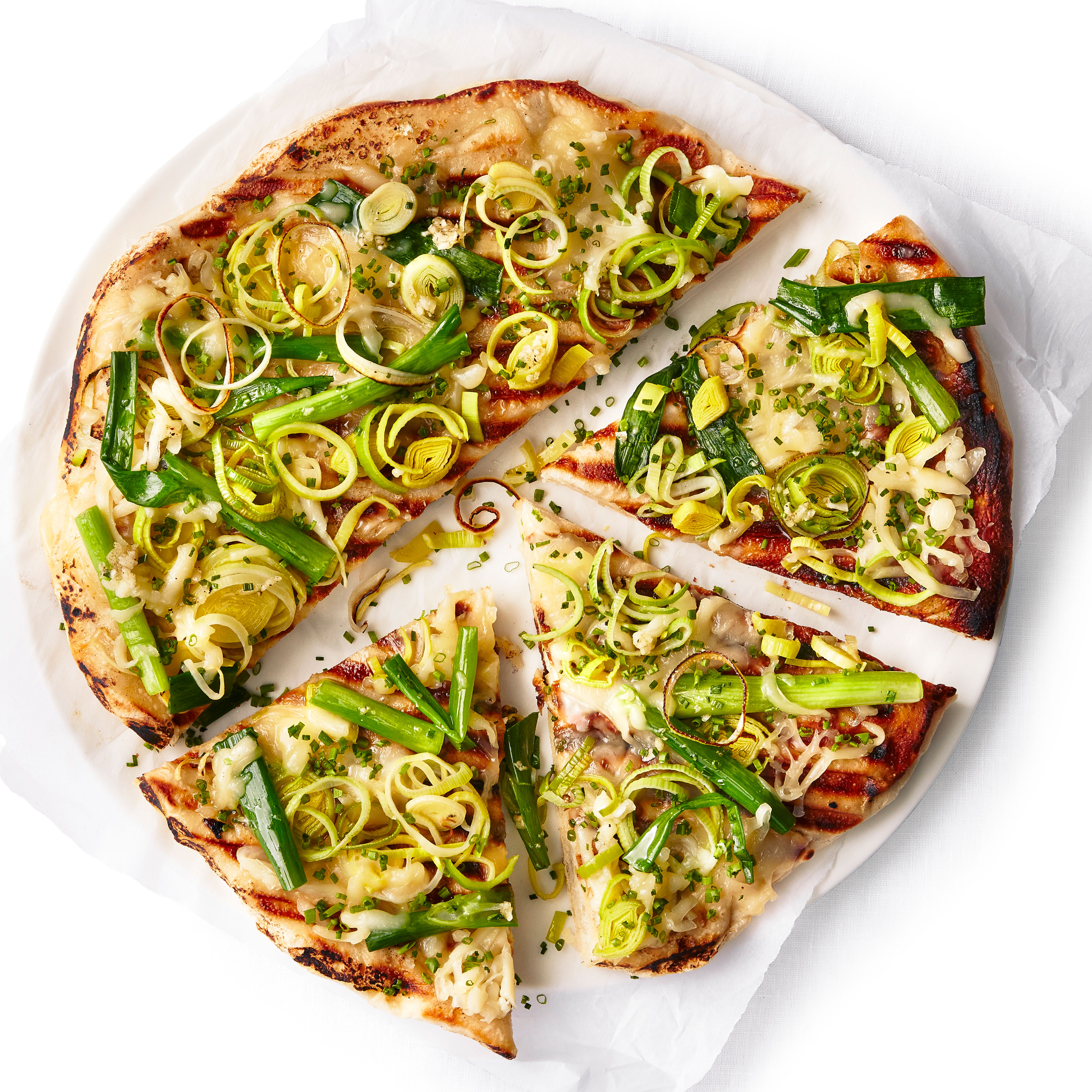 Grilled Four-Onion Pizzas