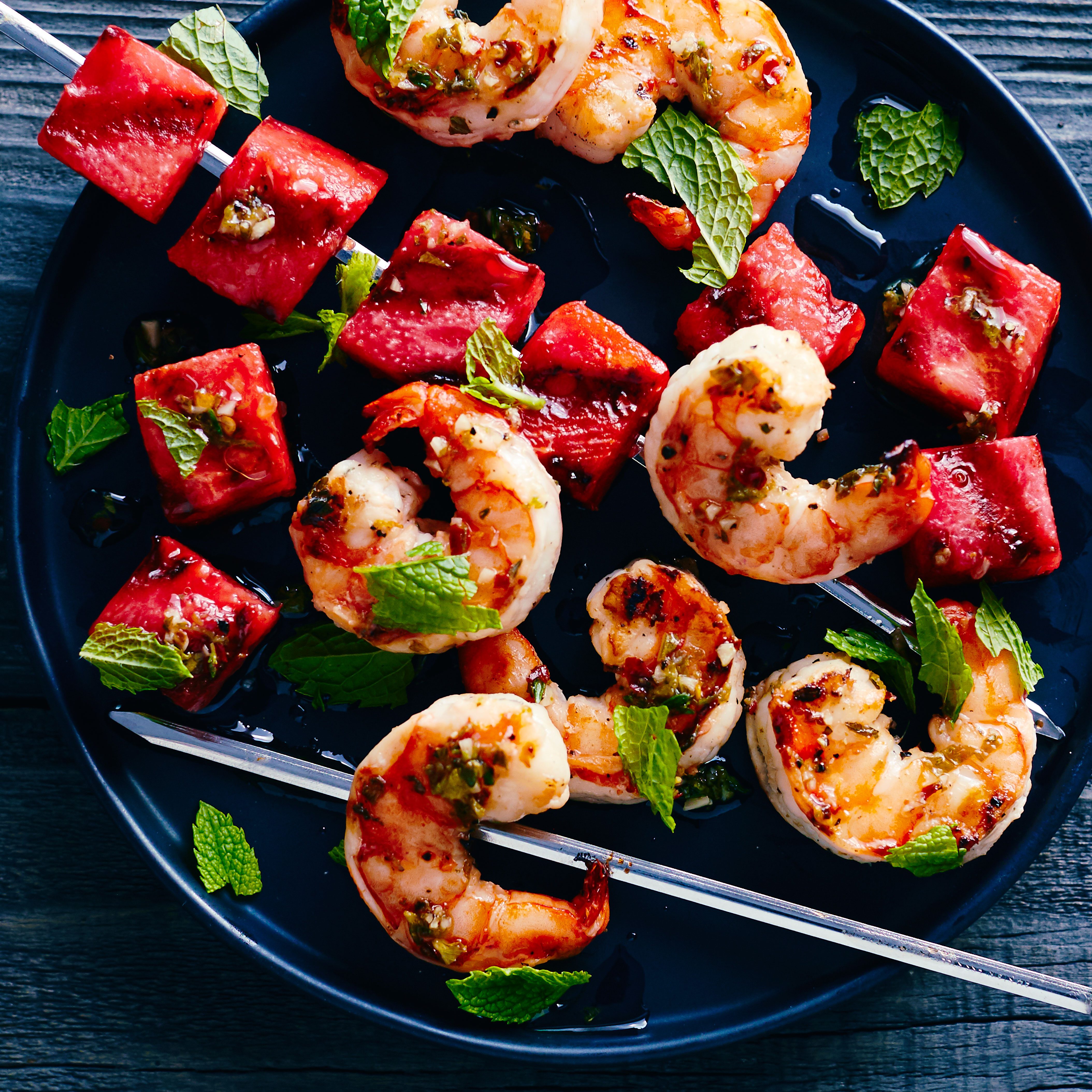 su- Grilled Watermelon Shrimp Skewers Image