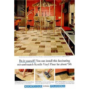 From the archive: ” Vinyl floor and Tiki bar”