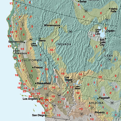 Sunset Climate Zones: California/Nevada