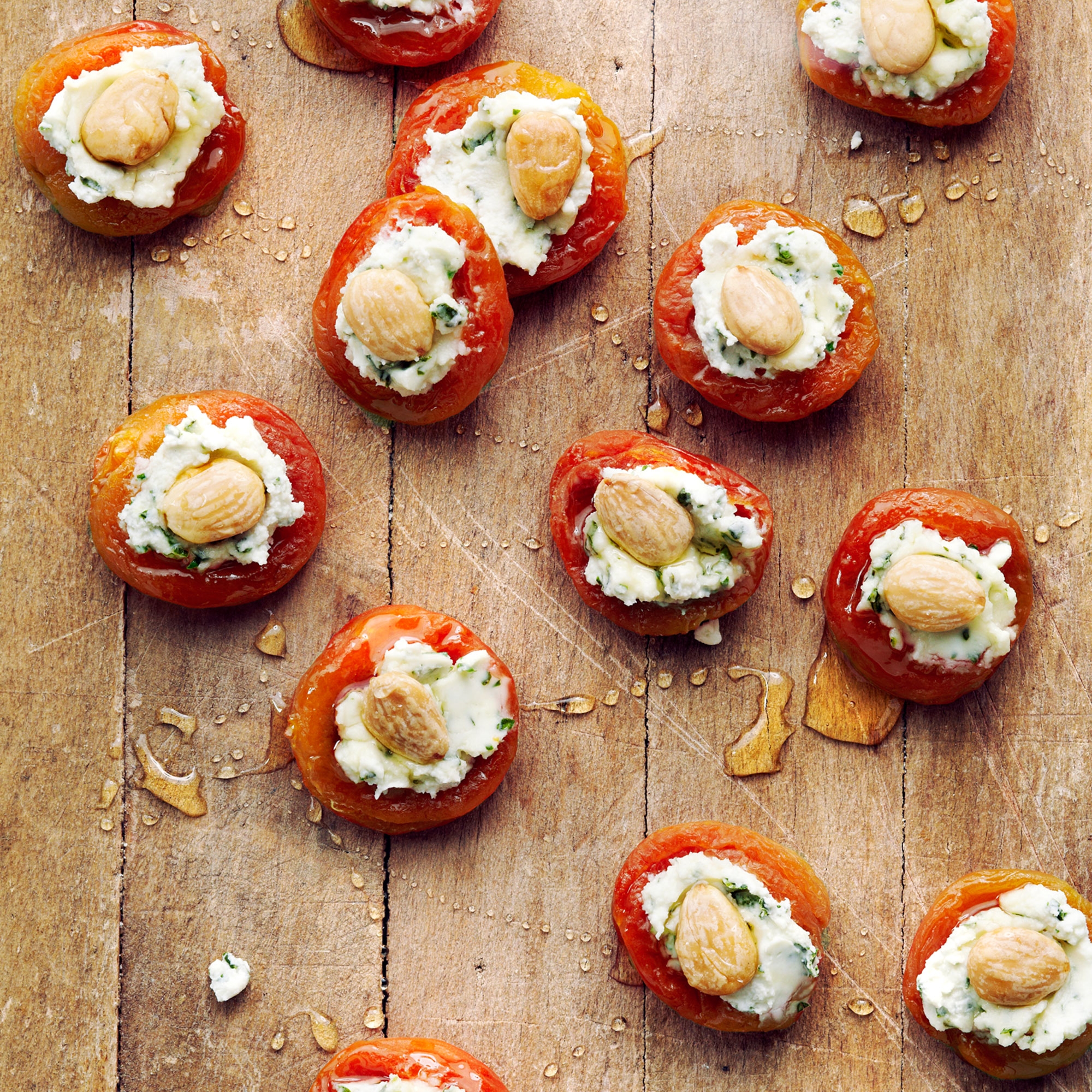 apricots-with-basil-goat-cheese-and-almonds