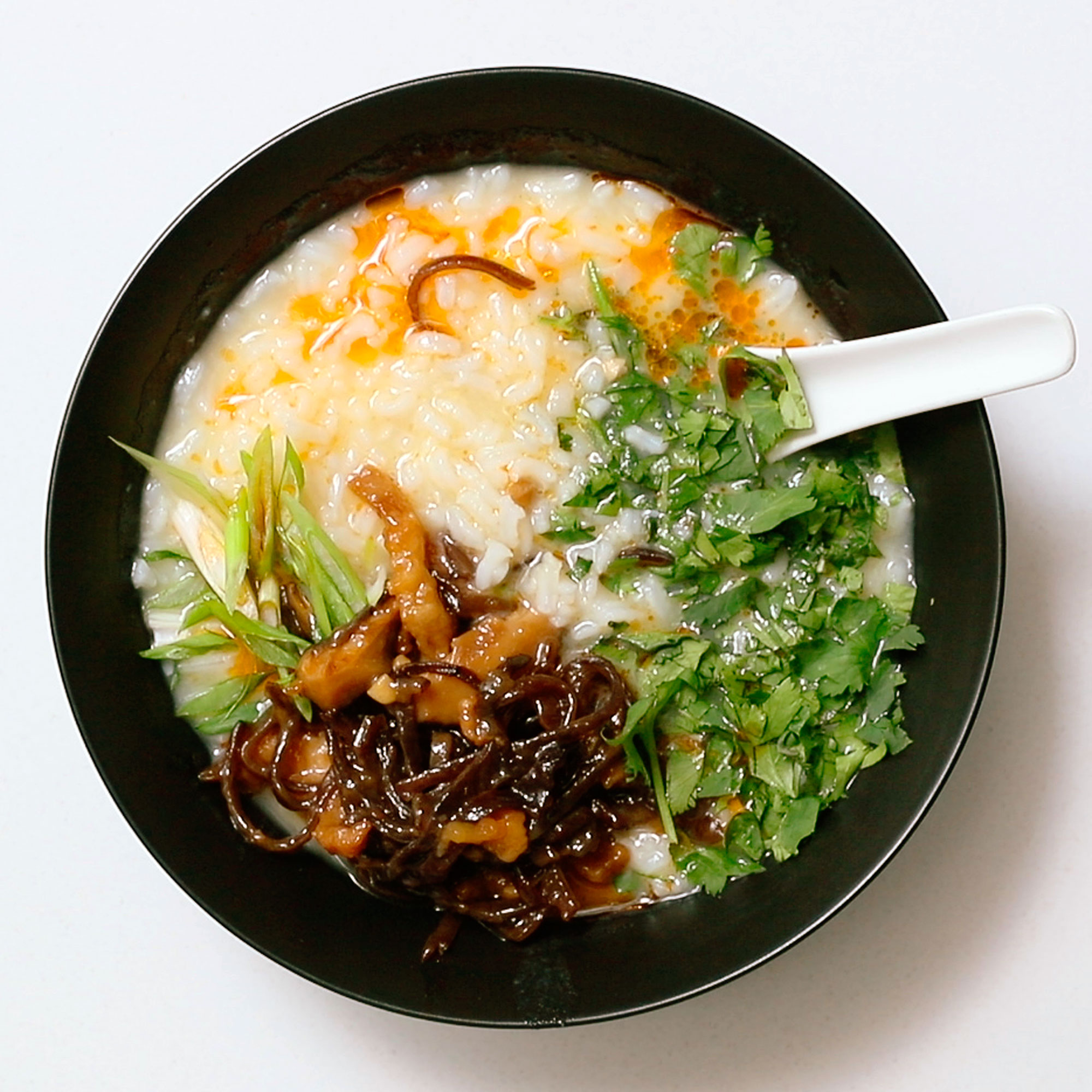 How to Make Pork Congee with Leftover Take-out Rice