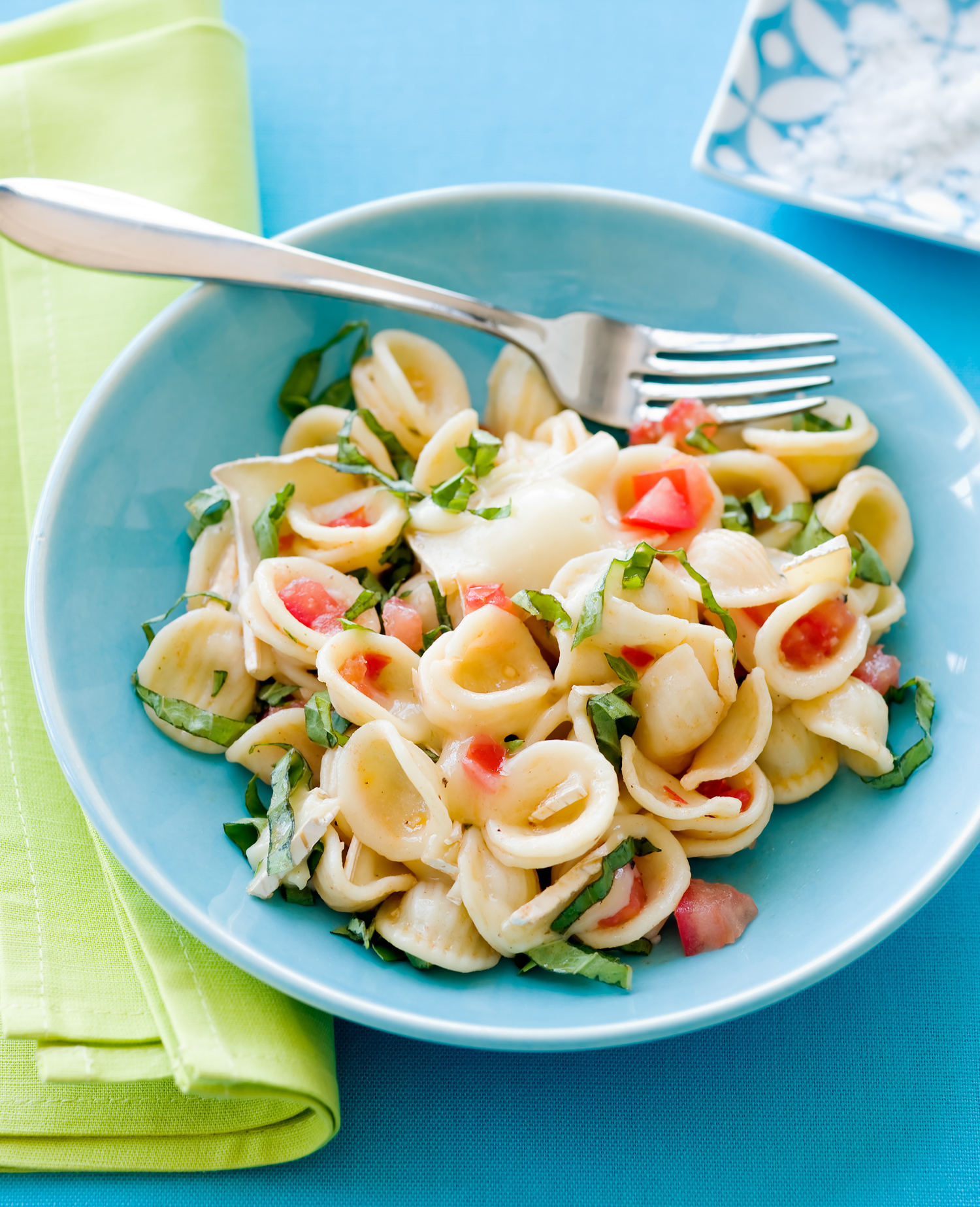 tomato-orecchiette-with-brie-and-basil