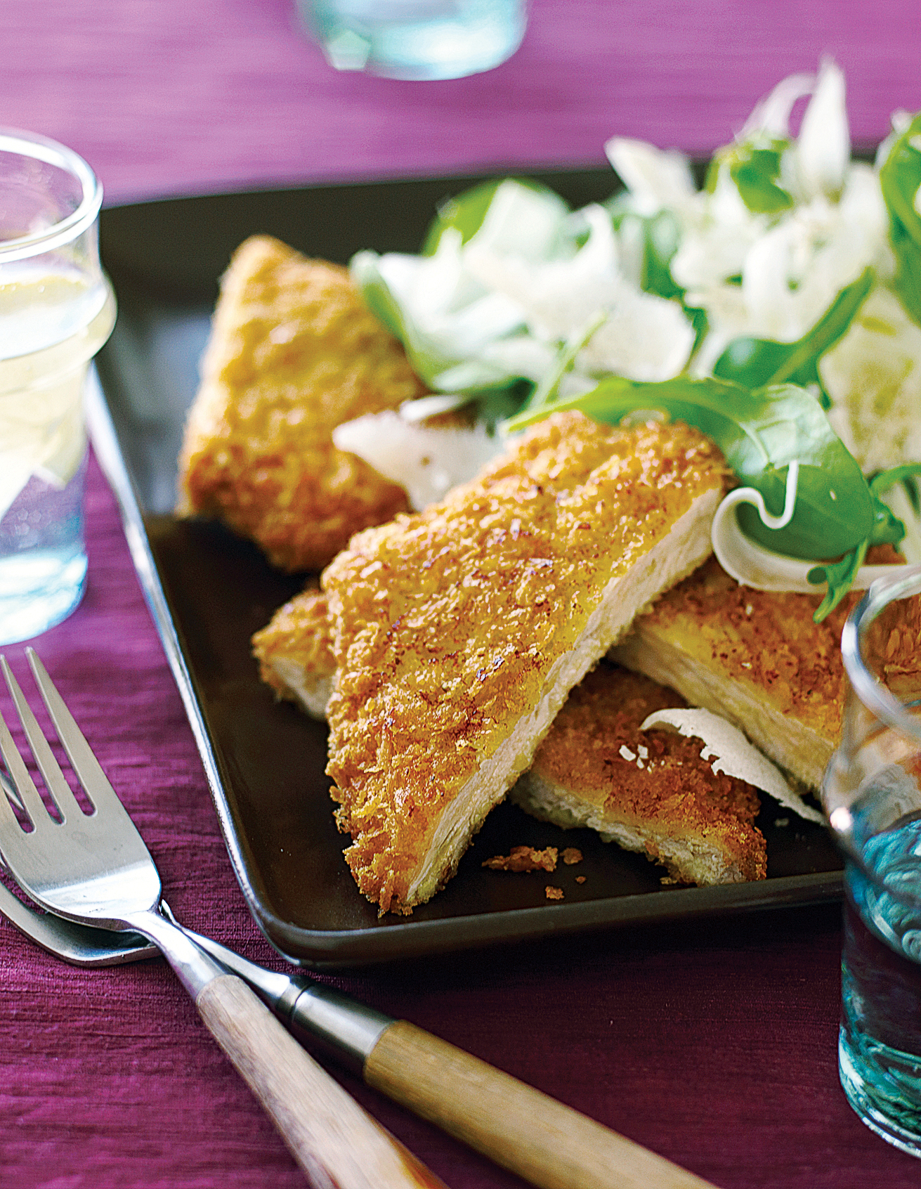 pork-milanese-with-arugula-fennel-and-parmesan-salad