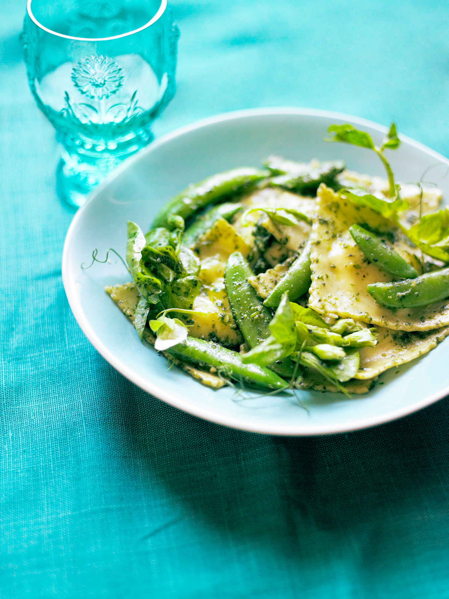 ravioli-with-snap-peas-pea-shoots-and-minty-pea-shoot-pesto