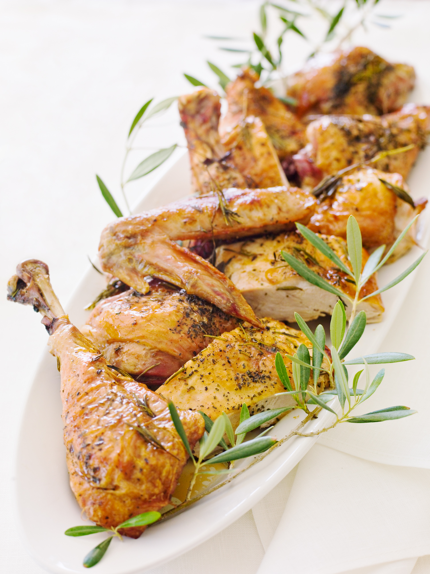 Roast Turkey with Wine and Herbs