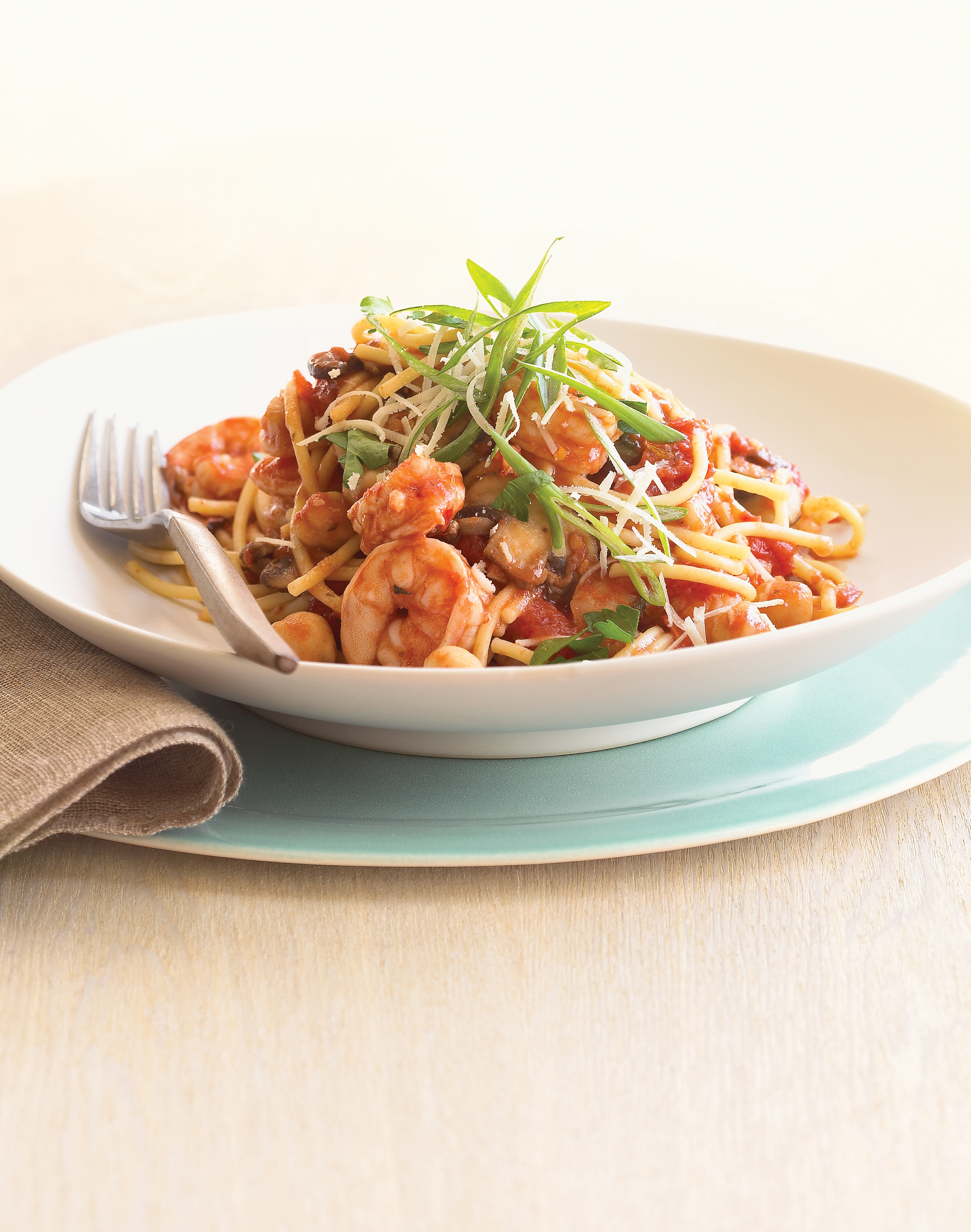 shrimp-and-chickpea-pasta