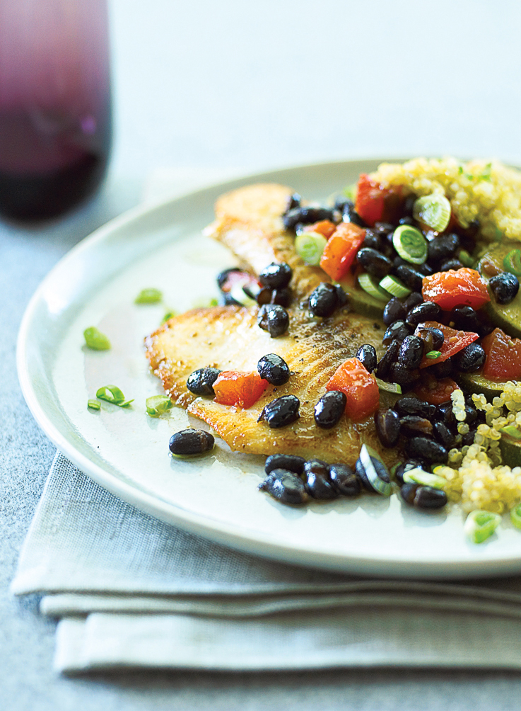 tilapia-with-quinoa-and-black-beans