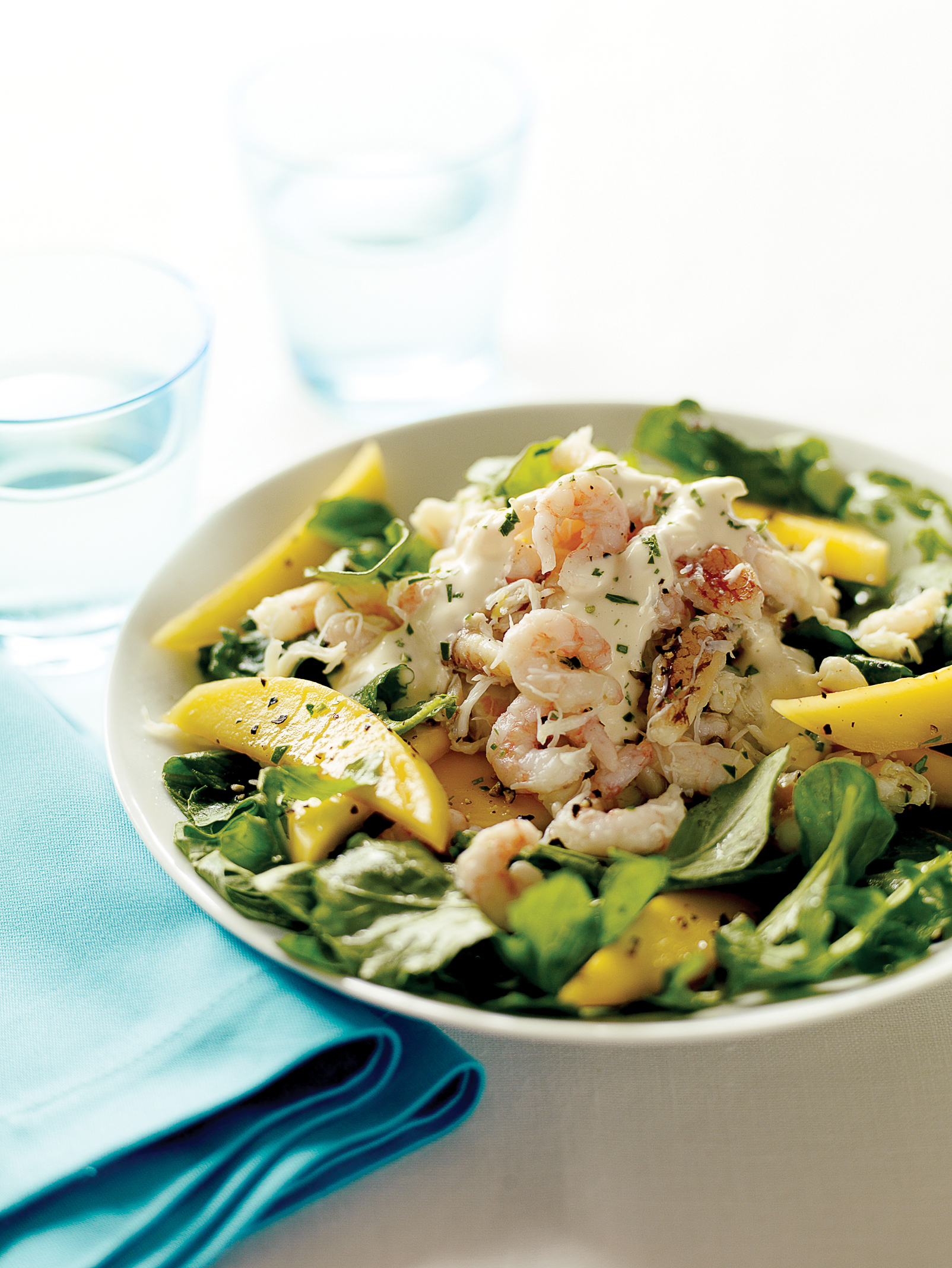 Crab, Shrimp, and Mango Salad with Yuzu Vinaigrette