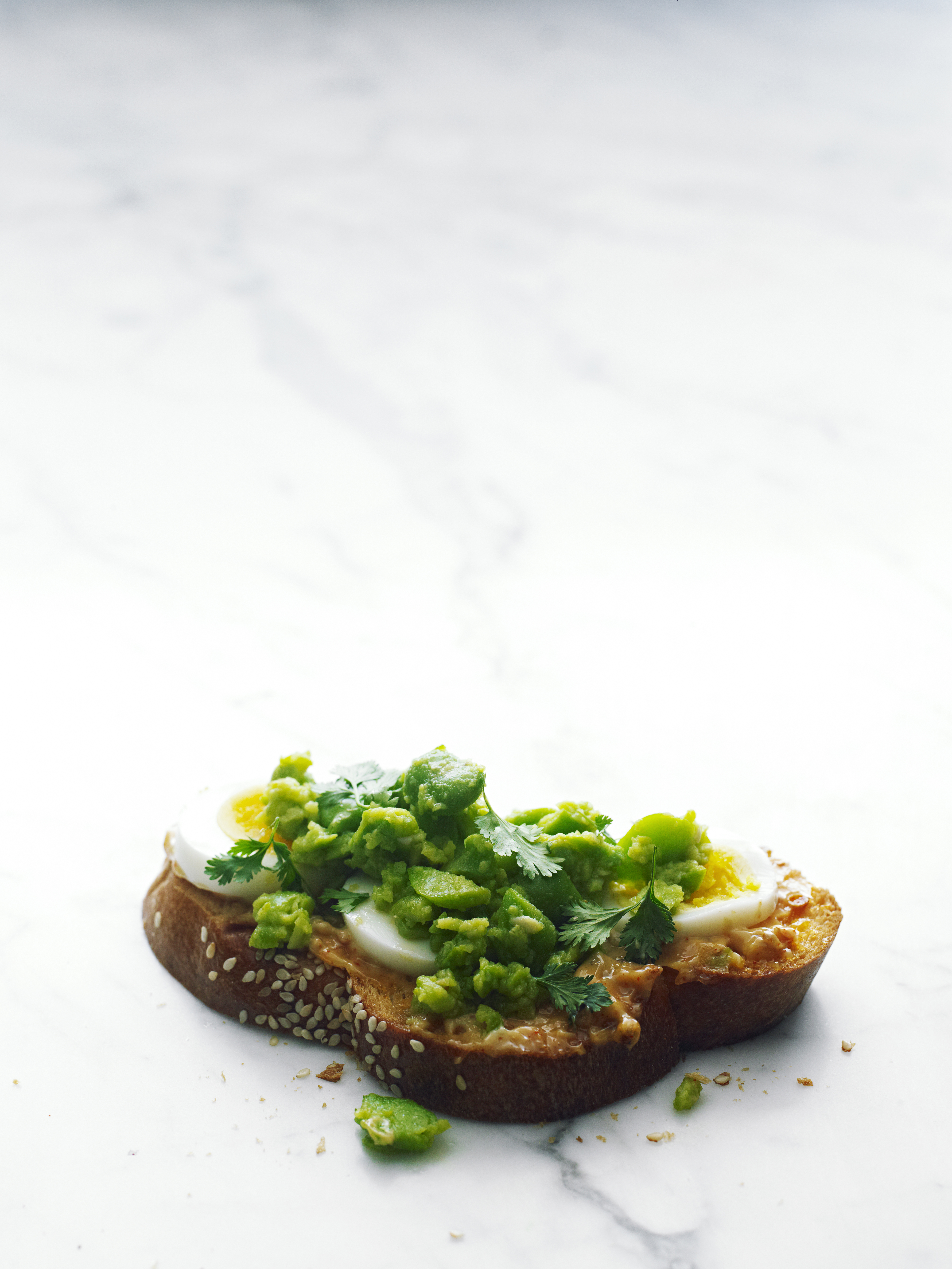 open-face-fava-and-egg-salad-sandwiches