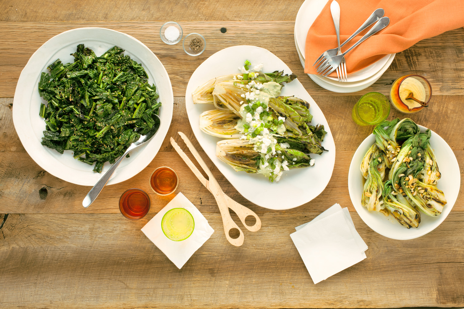 crispy-grilled-kale-with-creamy-sesame-dressing