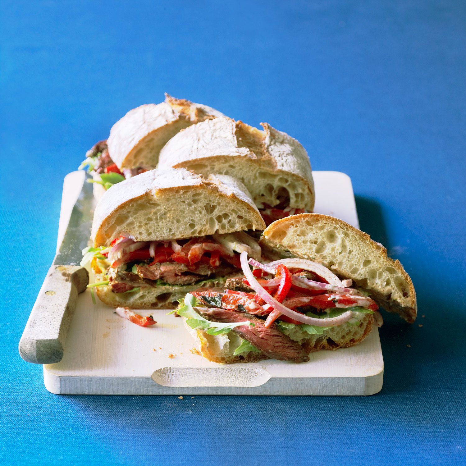 Hanger Steak Sandwiches with Chile-Lime Mayo