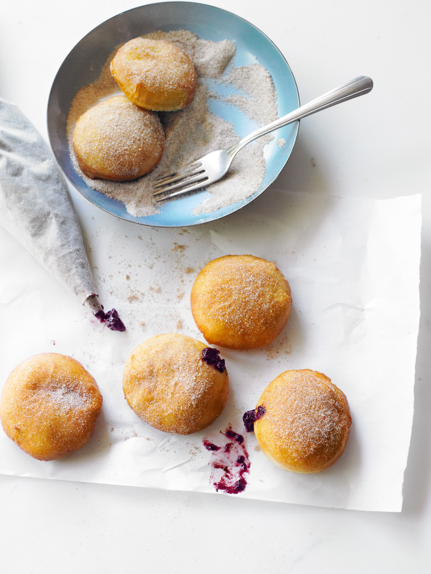 Doughnuts: Marionberry Jam Doughnuts (Sufganiyot) (1013)