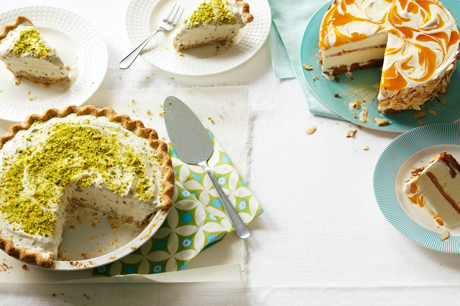 Pistachio Cardamom Ice Cream Pie