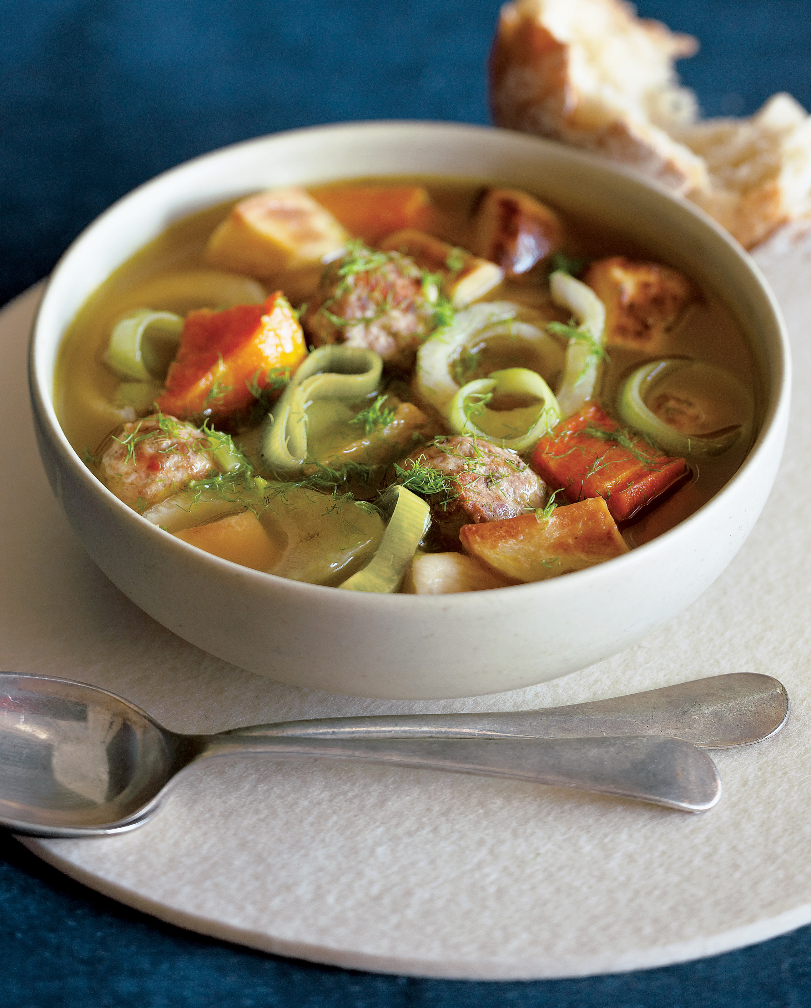 Caramelized Vegetable and Meatball Soup (0109)