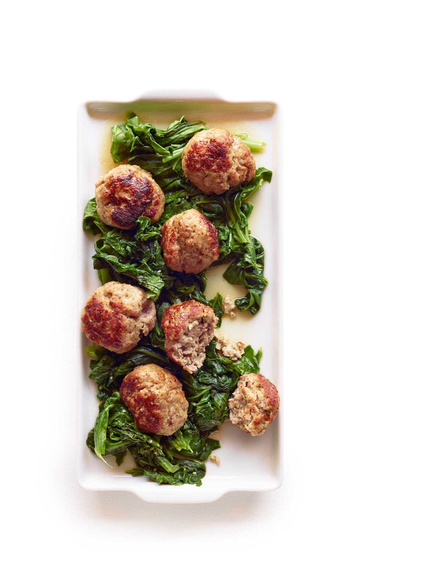 giant-pork-meatballs-with-bitter-greens