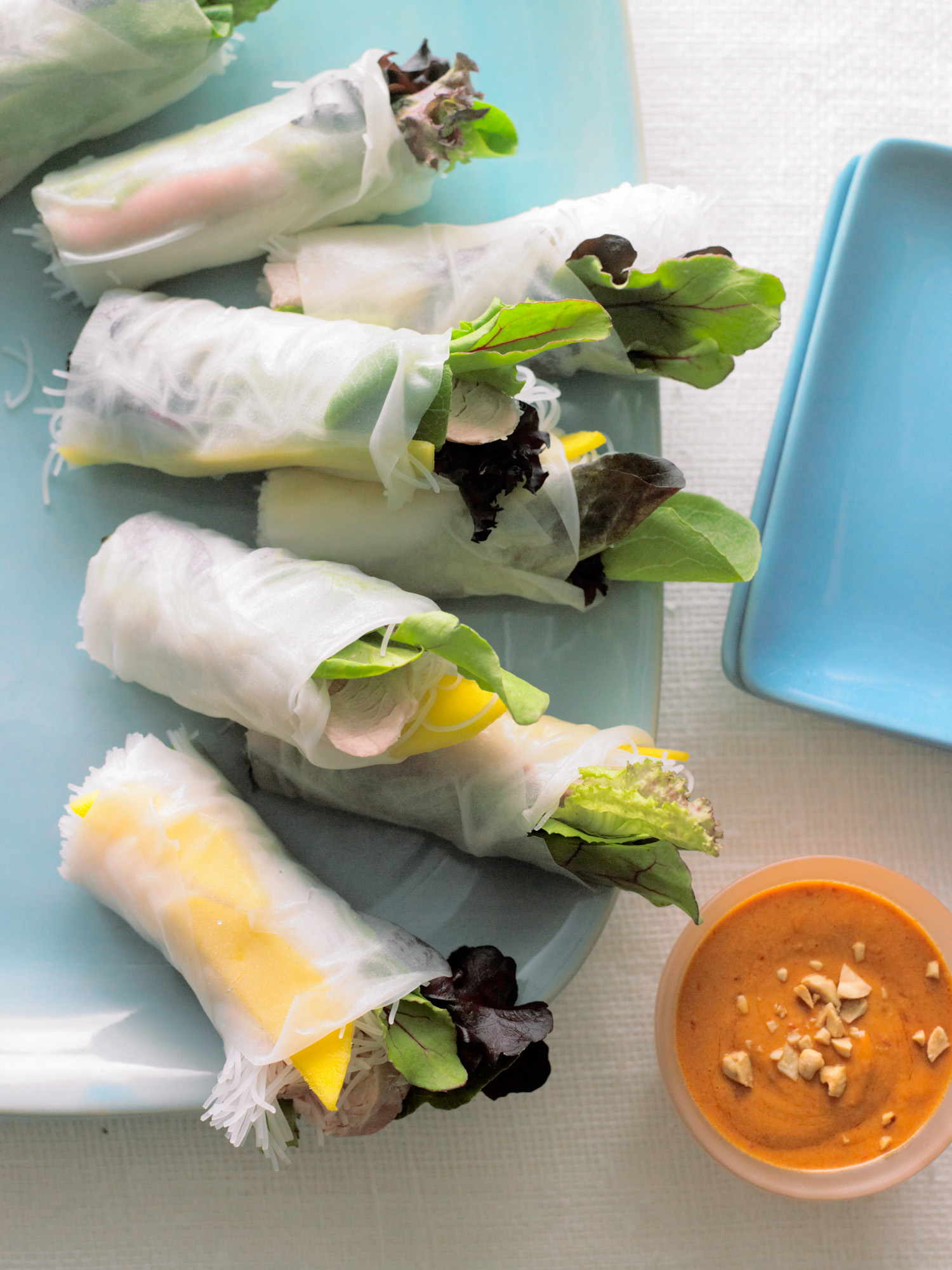 fresh-spring-rolls-with-pork-mango-and-mesclun