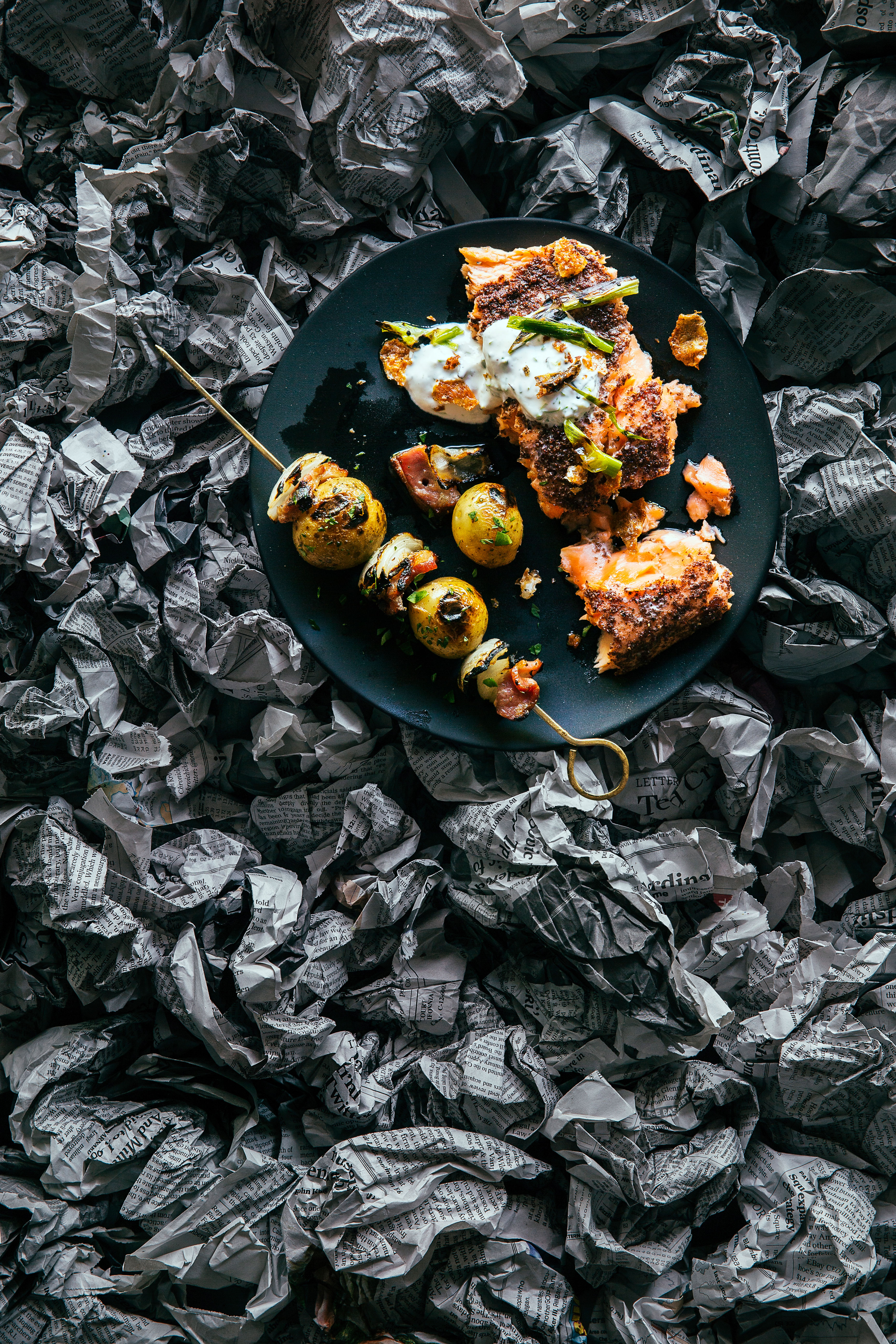 grilled-salmon-with-sumac-oil-and-green-onion-yogurt