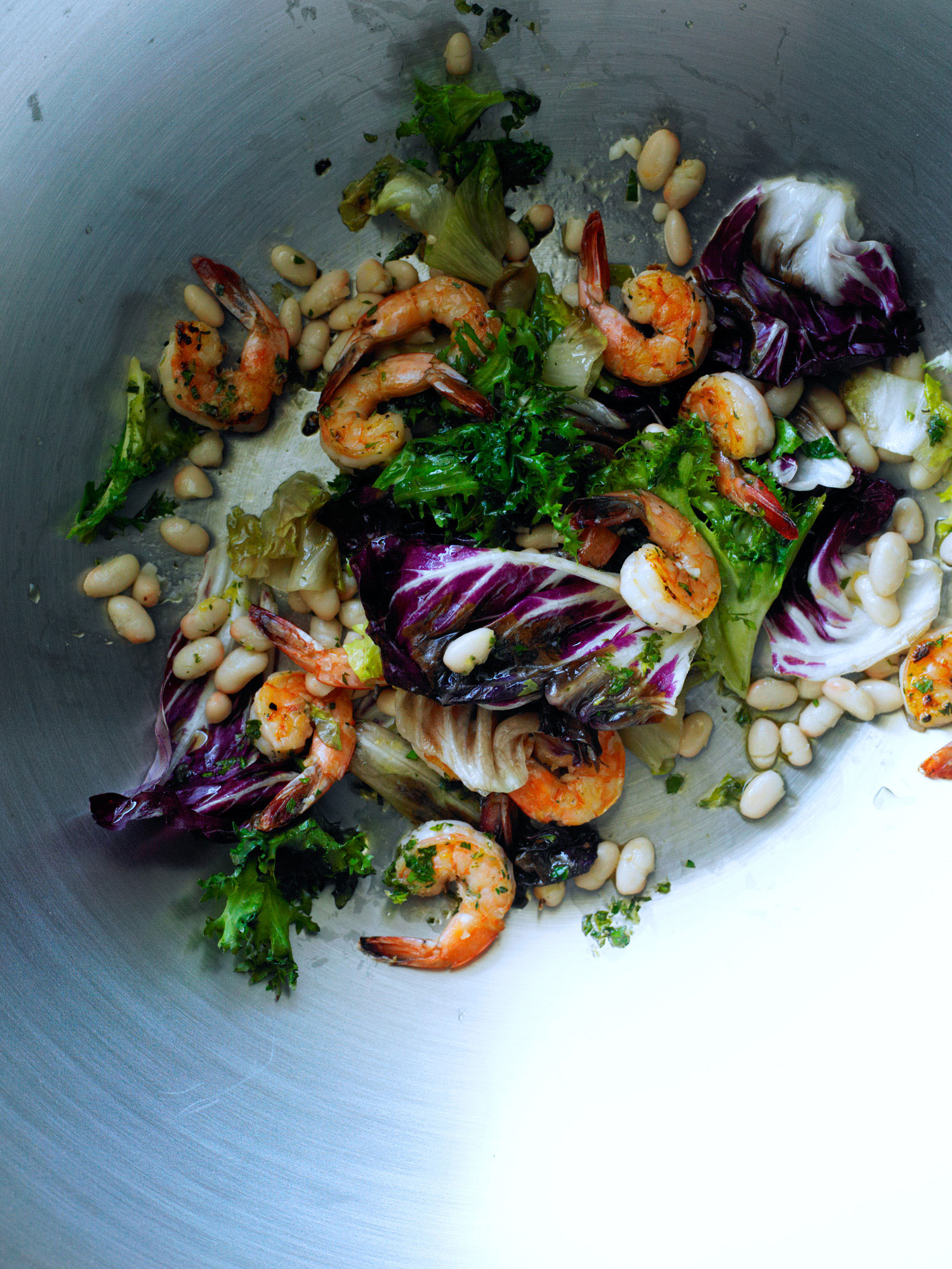 Beans: Shrimp and White Bean Salad with Lemon Dressing (0216)