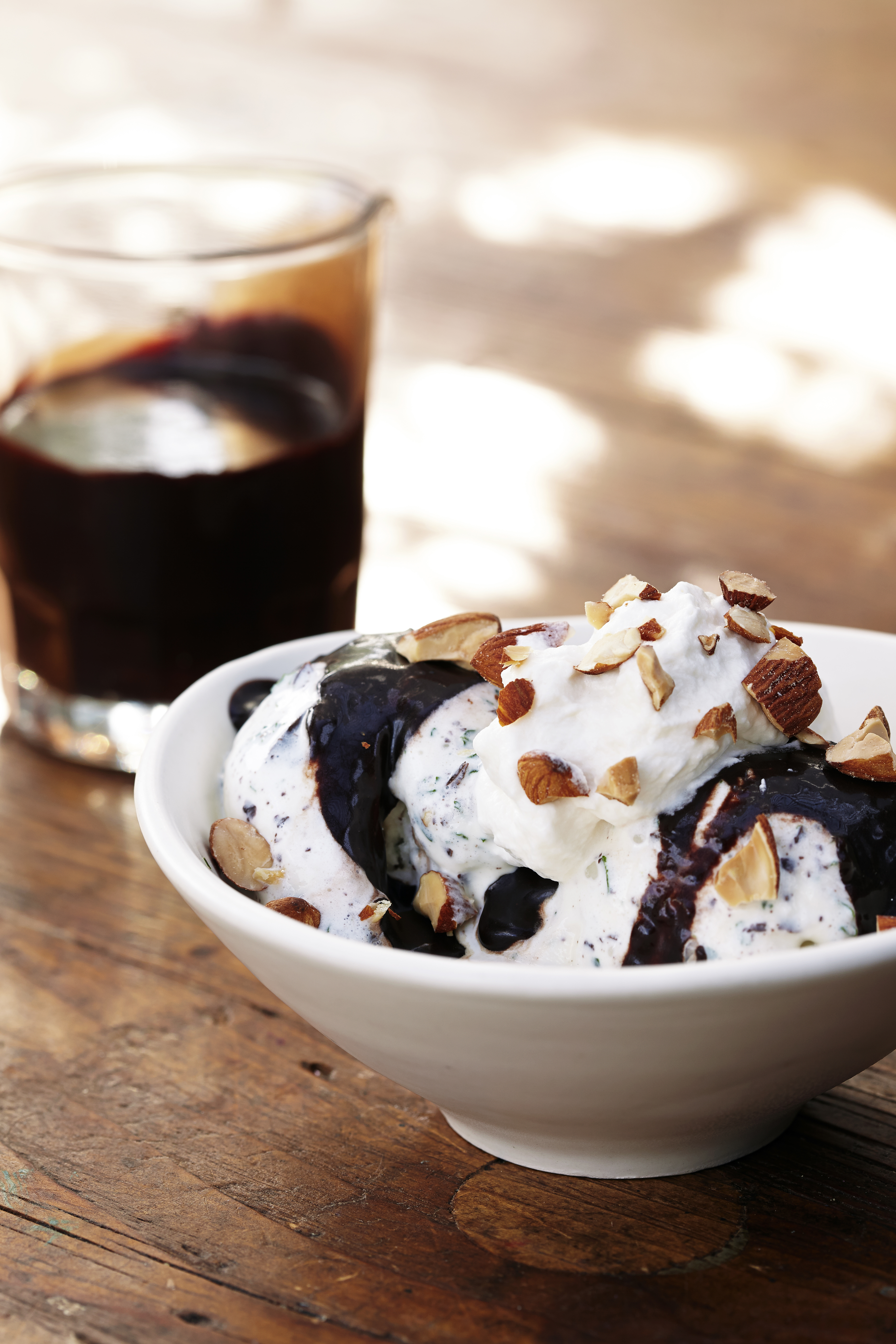 fresh-mint-chip-ice-cream-with-hot-fudge-sauce